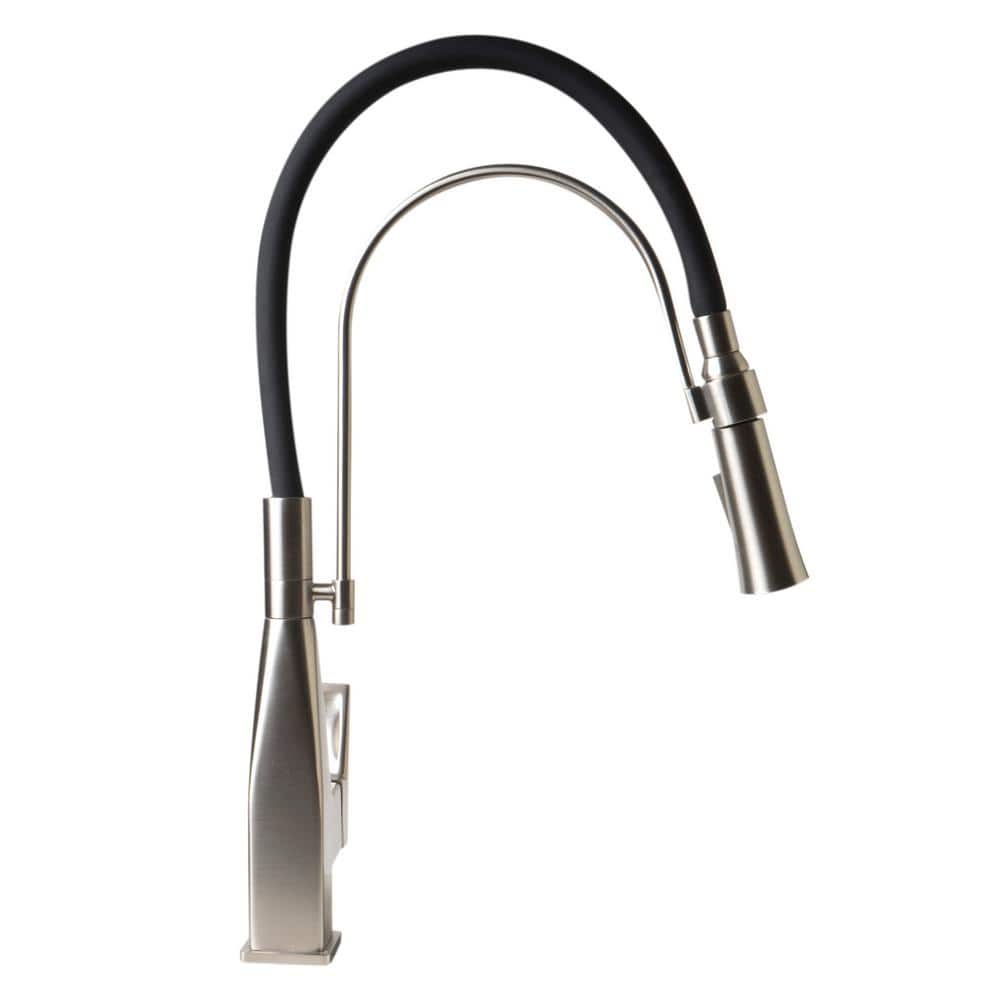 Brushed Nickel Pull-Down Kitchen Faucet with Spray