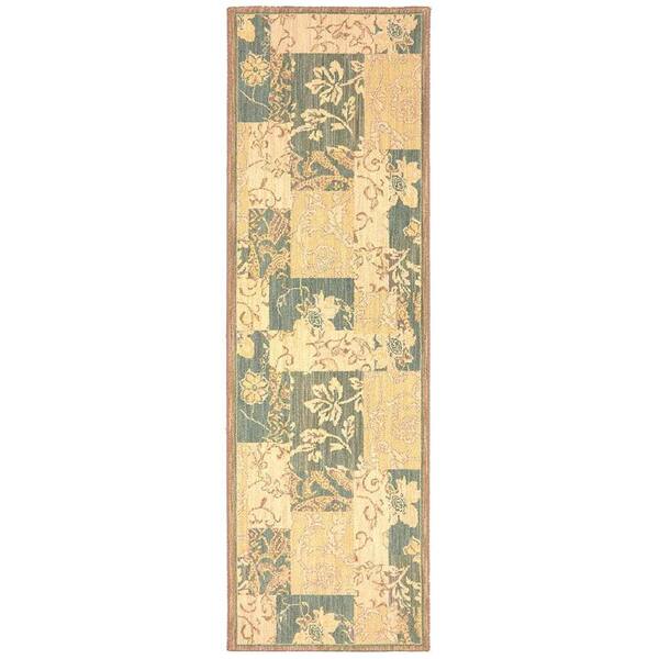 Karastan Jakarta Batik Robins Egg Blue 2 ft. 5 in. x 8 ft. Rug Runner