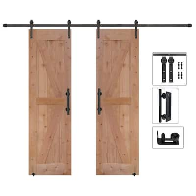 2 Panel Handcrafted Bypass Wooden Sliding Closet Door HSSB- 0009