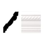 Creations 6611 11/16 in. x 3-5/8 in. x 8 ft. PVC Composite White Crown Molding