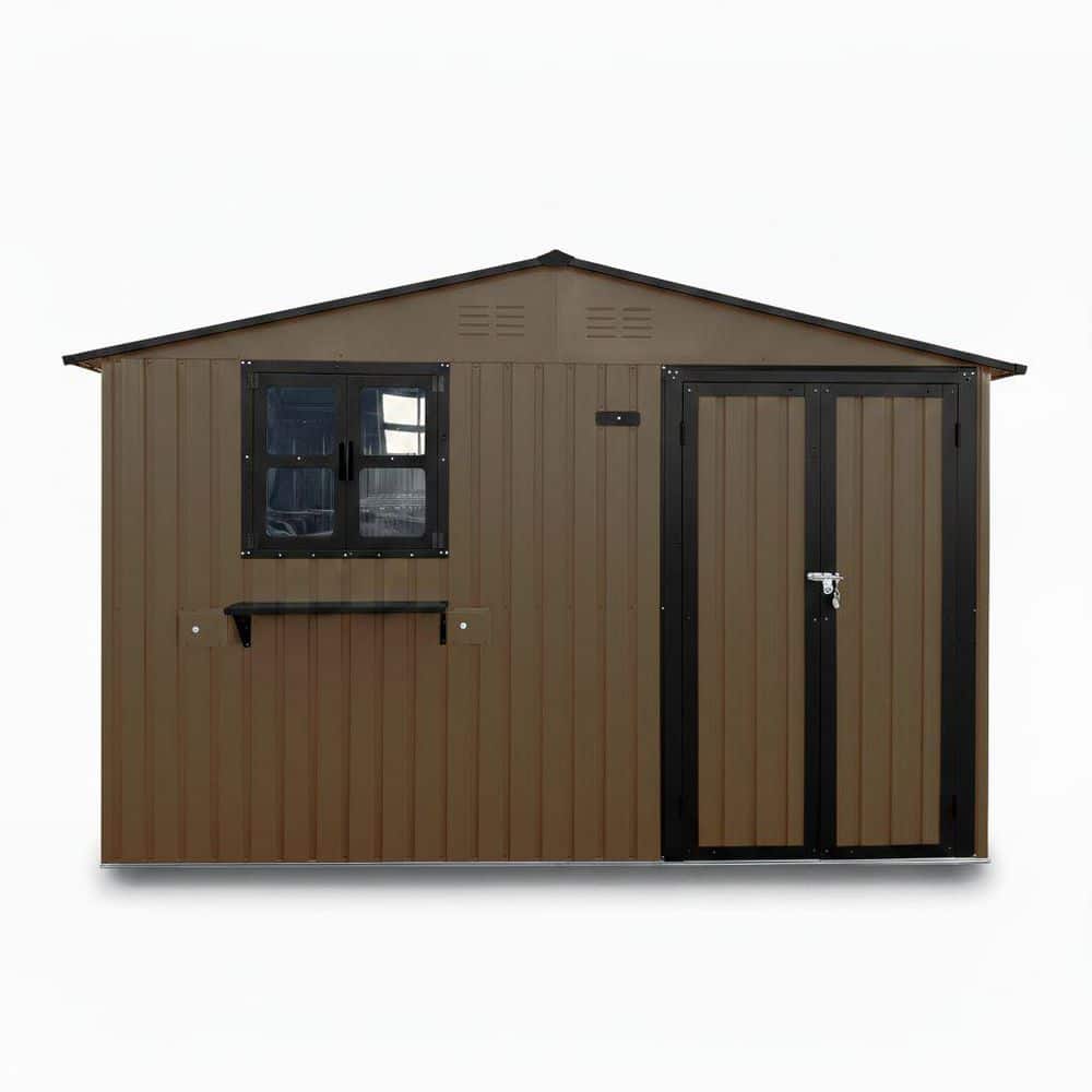 IMAGACFUN 10 x 8 ft. Outdoor Metal Storage Shed with Lockable