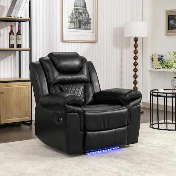 Merax Black Recliner Chair – LED Lighting & Ultimate Comfort - Image 6