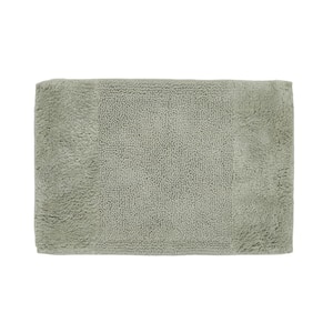 Granada Collection 17 in. x 24 in. Green 100% Cotton Rectangle Bath Rug