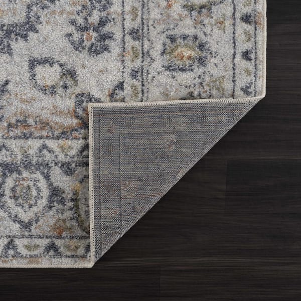 Hiti 5 ft. X 7 ft. Blue, Tan, Cream Area Rug