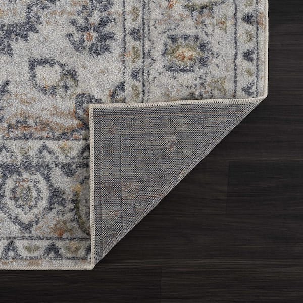 Hauteloom Arias Beige Blue Washable Area Rug