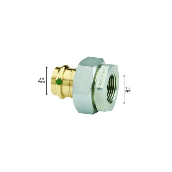 ProPress 2 in. Press x 2 in. FPT Zero-Lead Bronze Di-Electric Union
