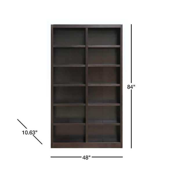Concepts In Wood 84 in. Espresso Wood 12-shelf Standard Concepts In Wood 84 in. Espresso Wood 12-shelf Standard