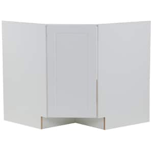 Cambridge White Shaker Ready to Assemble Corner Sink Base Cabinet w/ 1 Soft Close Door ( 36 in. W x 24.5 in. D)