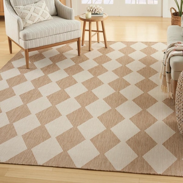 Positano Jute 5 ft. x 7 ft. Diamond Contemporary Area Rug