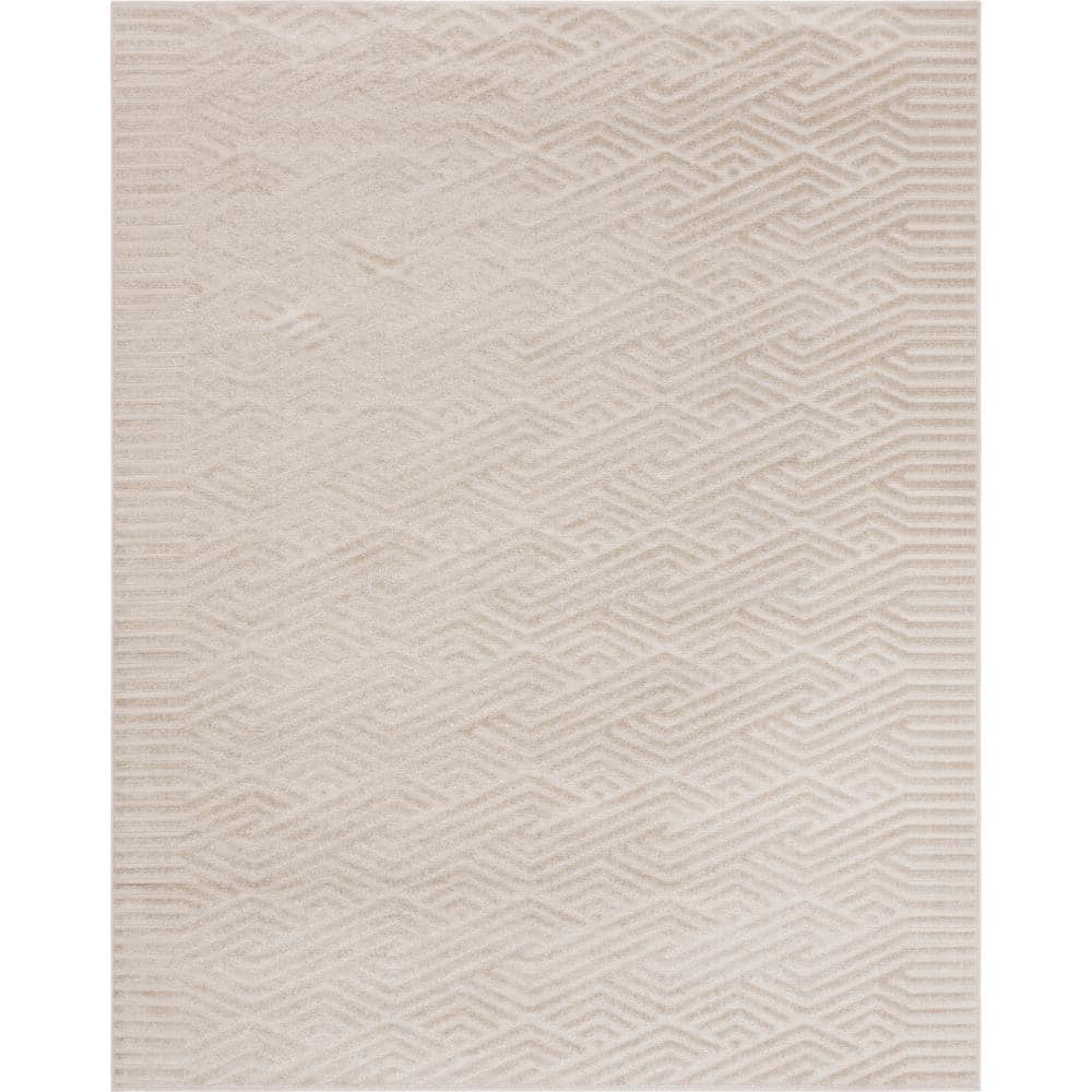 Unique Loom Sabrina Soto Beige 8 ft. x 10 ft. Hudson Indoor/Outdoor Area  Rug 3146293 - The Home Depot