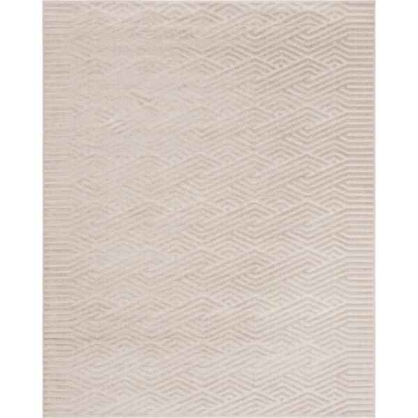 Unique Loom Sabrina Soto Beige 8 ft. x 10 ft. Hudson Indoor/Outdoor Area Rug