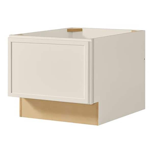 Leyton 18 in. W x 24 in. D x 16.5 in. H Ready To Assemble Plywood Slim Shaker Drawer Bench Base Cabinet in Antique White