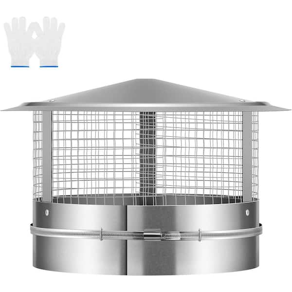 VIVOHOME 14 in. x 14 in. Round Adjustable Galvanized Steel Cone Top Chimney Cap