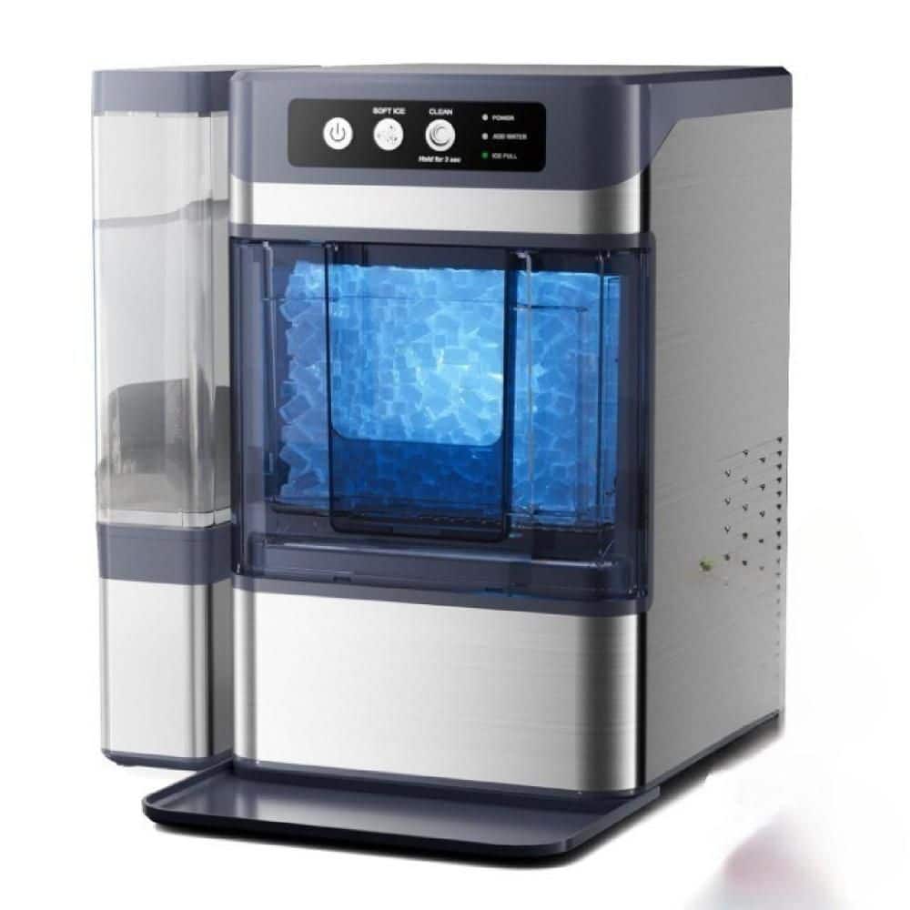 15.9 in. 40 lb. Nugget Ice Countertop Ice Maker with Self-Cleaning and 3.2 qt. Water Tank