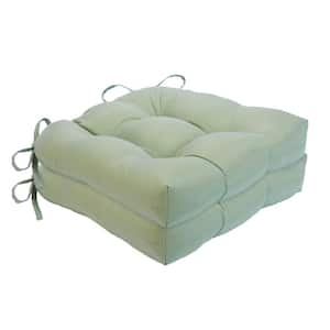 Chase Apple Green Solid Tufted Chair Seat Cushion Chair Pad (Set of 2)