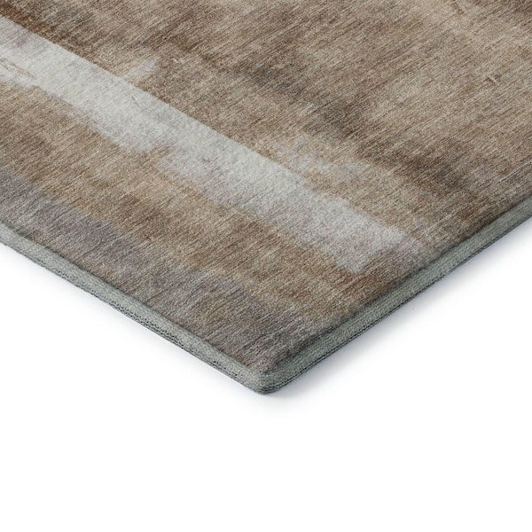 Mayfield Premium Machine Washable Abstract AMF1984 Beige 10 ft. x 14 ft. Area Rug