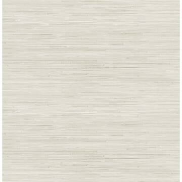 Cream Luxe Faux Grasscloth Peel and Stick Vinyl Wallpaper Roll