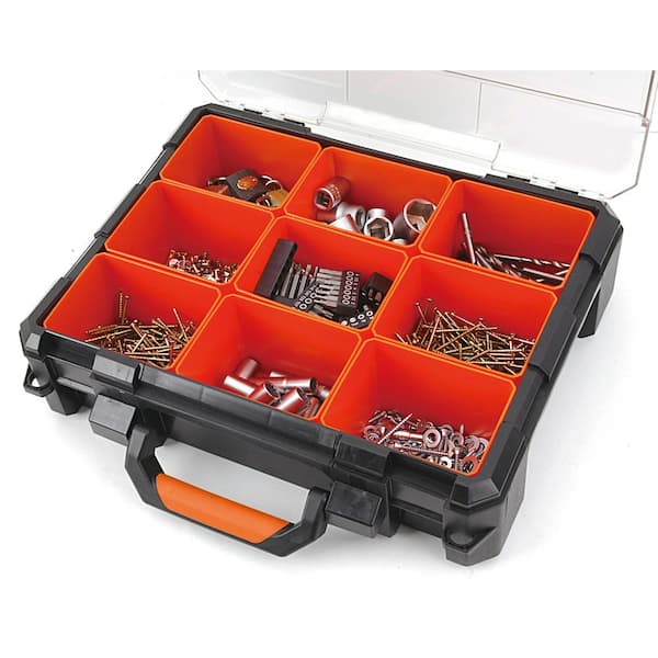TACTIX 17 in. Plastic Portable Organizer with 9-Bins 320060 - The Home Depot