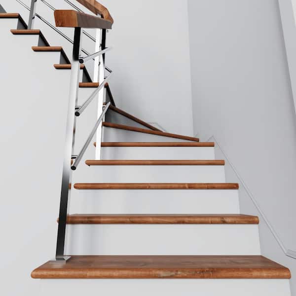 Trail 43.18 mm T x 48 in. L x 12.2 in. W Vinyl Stair Tread, Riser and Return Kit (Set of 2)