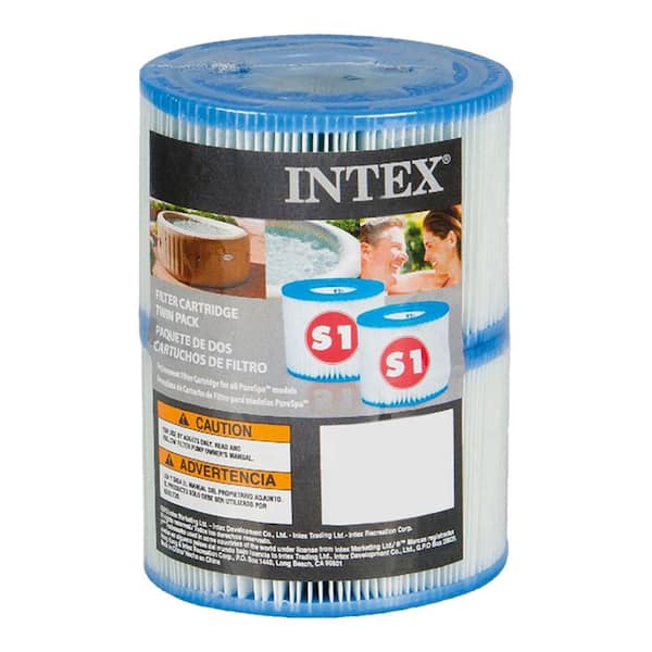 2 Pack Intex Type S1 Replacement Filter Cartridge for all PureSpa Models #29001E 