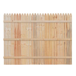 6 ft. H x 8 ft. W Spruce Pine Fir Stockade Fence Panel
