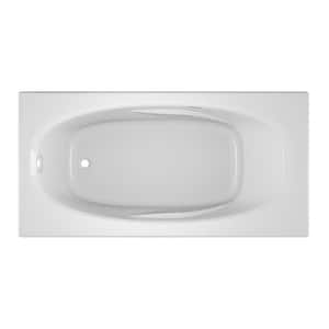 AMIGA PURE AIR 72 in. x 36 in. Acrylic Left-Hand Drain Rectangular Drop-In Air Bath Bathtub in White