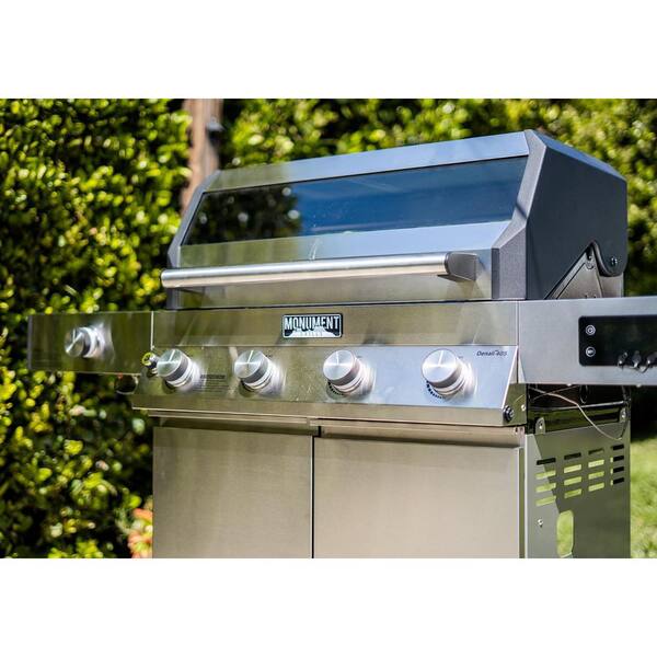 Monument Grills Denali 4-Burner Propane Gas Grill in Stainless