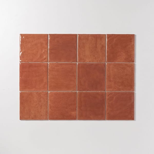 CRUZ BAY STUDIO Harvest 4 in. x 4 in. Pumpkin Gloss Glazed Ceramic