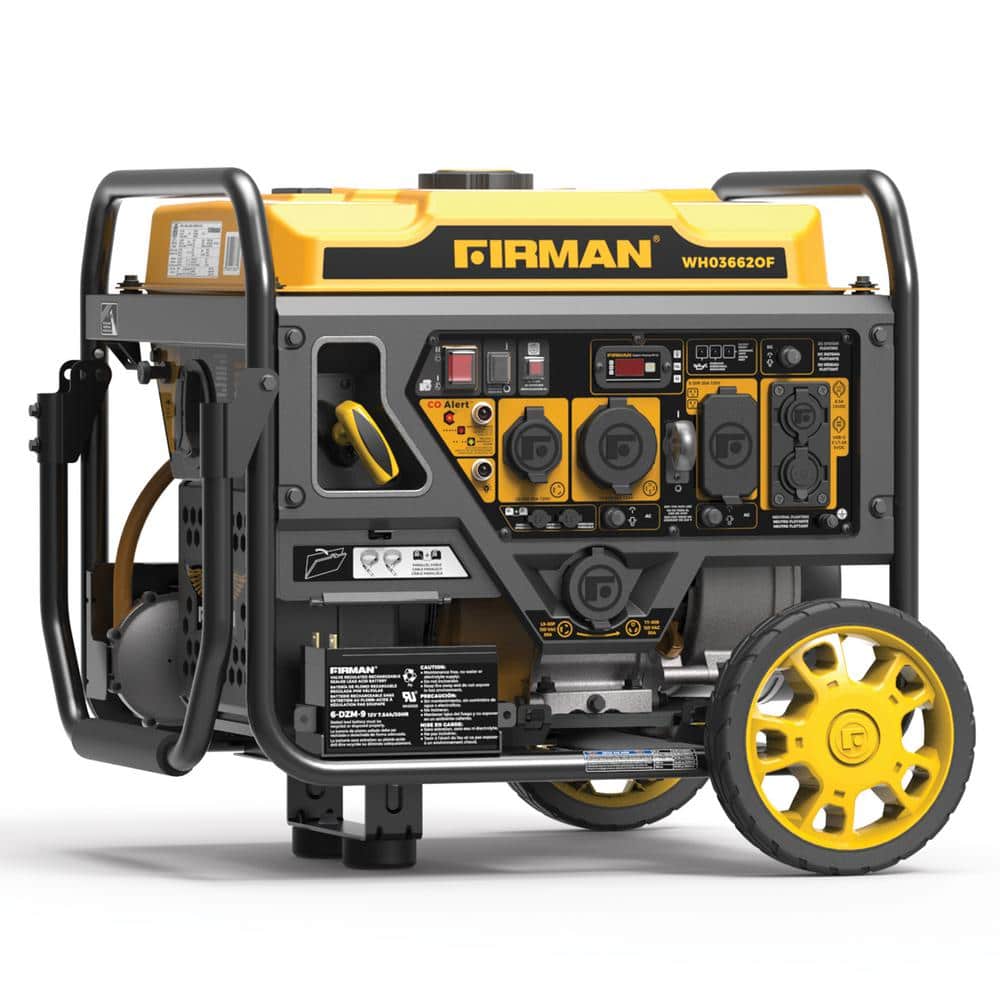 FIRMAN 4200-Watt/3650-Watt Dual Fuel Portable Inverter Generator with Electric Start, CO Alert Technology and RV Adapter -  WH03662OF