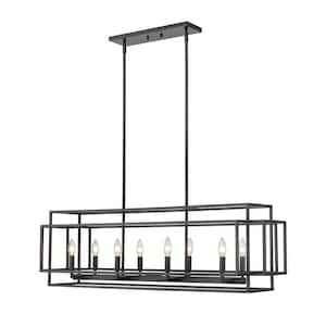 Titania 44 in. 8-LightCage Pendant Matte Black