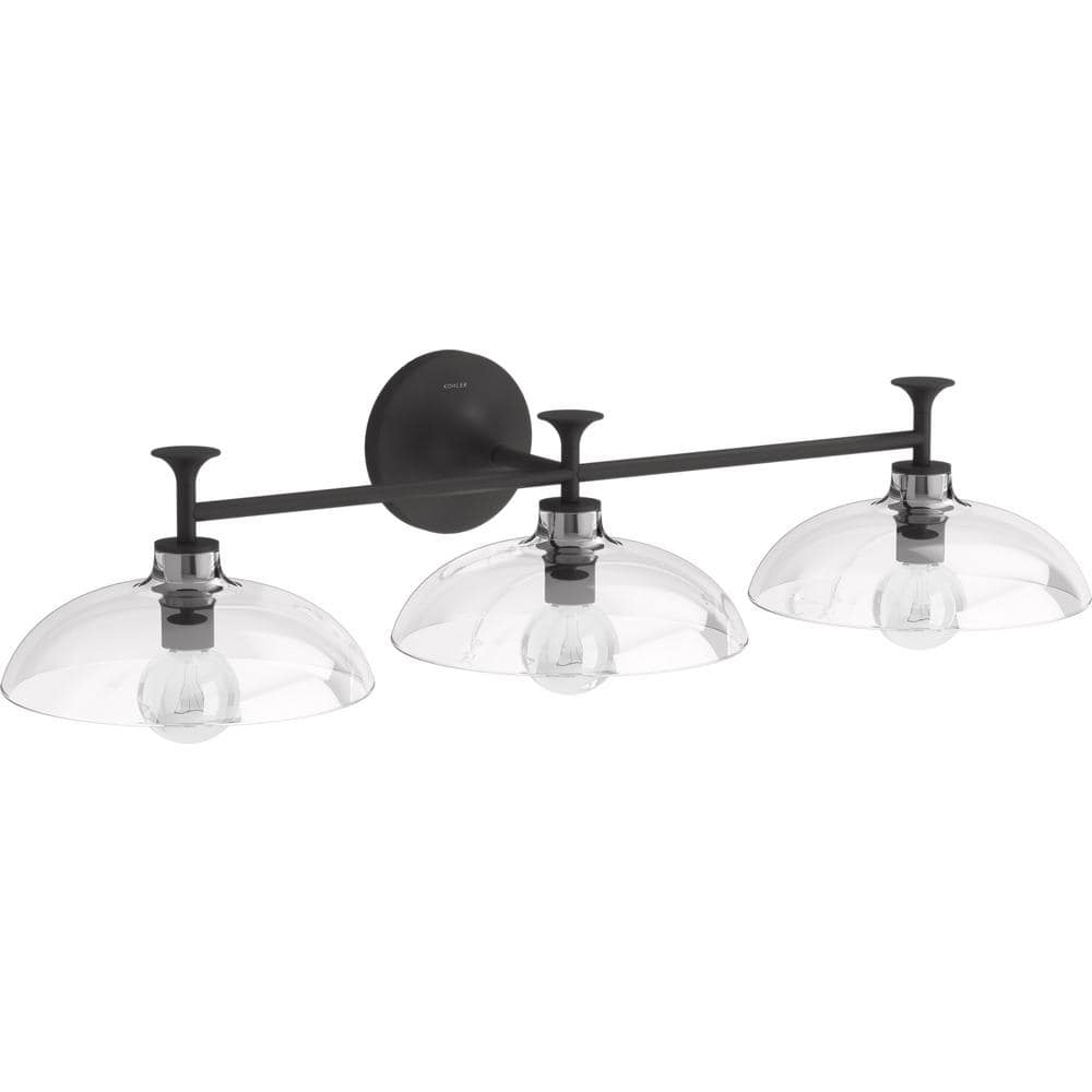 Tone 31" Black Outdoor Midcentury Modern Direct Wired Sconce