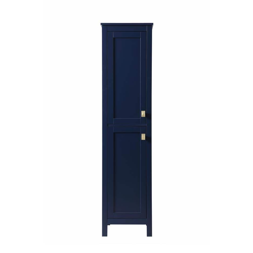 Timeless Home 16 in. W x 22 in. D x 65 in. H Blue Freestanding Linen Cabine