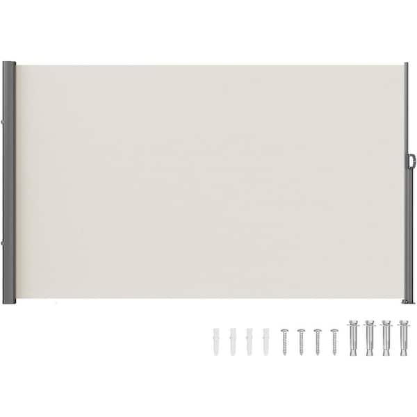 Retractable Side Awning, UV 50 71 in. x 118 in. Rugged Full Aluminum Patio Sunshine Screen