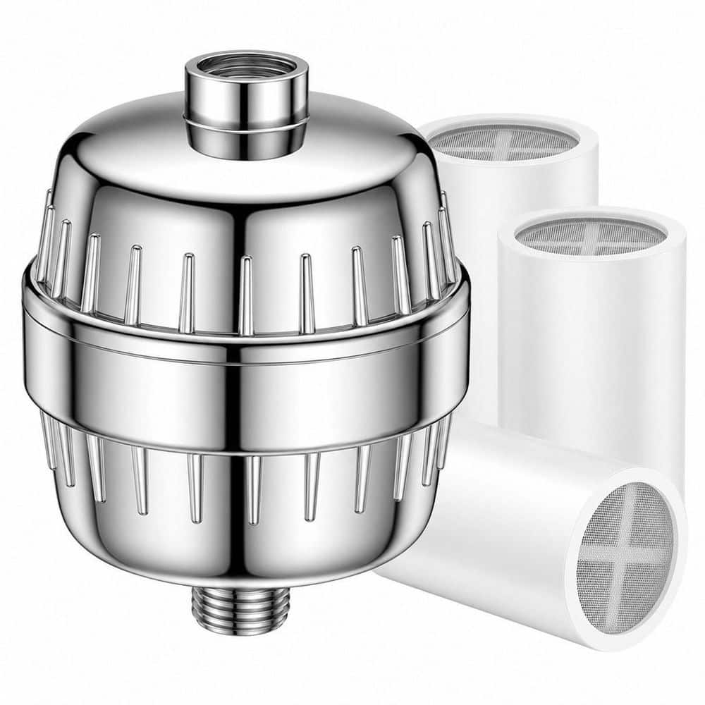 Wudkey 25 Plus Stages Shower Filter with 3 Cores - Maximize Shower Sediment Filtration, Reduce 97.45% Chlorine in Shower Water