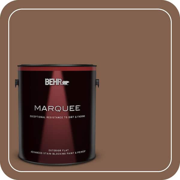 1 gal. Home Decorators Collection #HDC-SP14-6 Tilled Earth Flat Exterior Paint & Primer