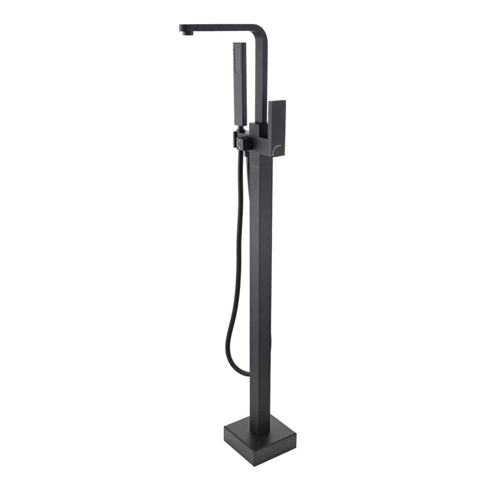 Single-Handle Claw Foot Freestanding Tub Faucet with Hand Shower in. Matte 
