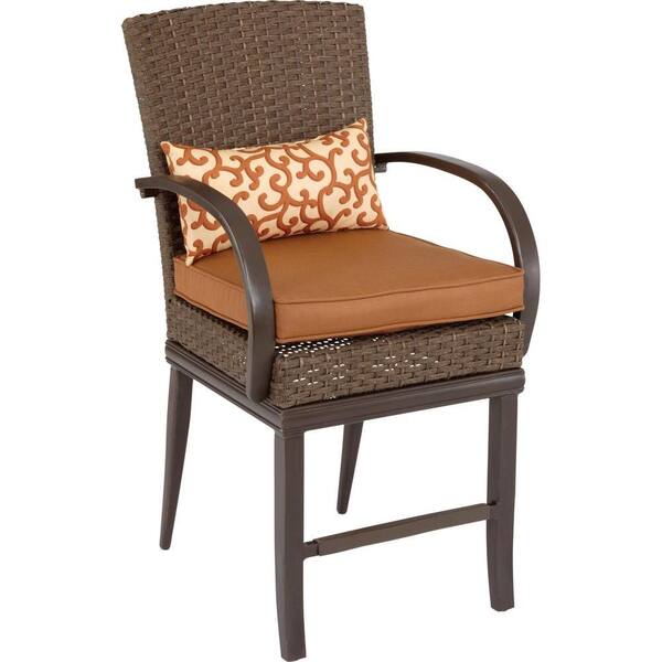 Hampton Bay Salem Patio High Dining Chair (2-Pack)-DISCONTINUED