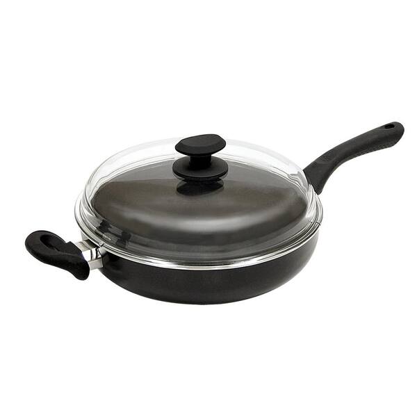 Ecolution Artistry 11 in. Aluminum Nonstick Frying Pan in Slate with Glass Lid
