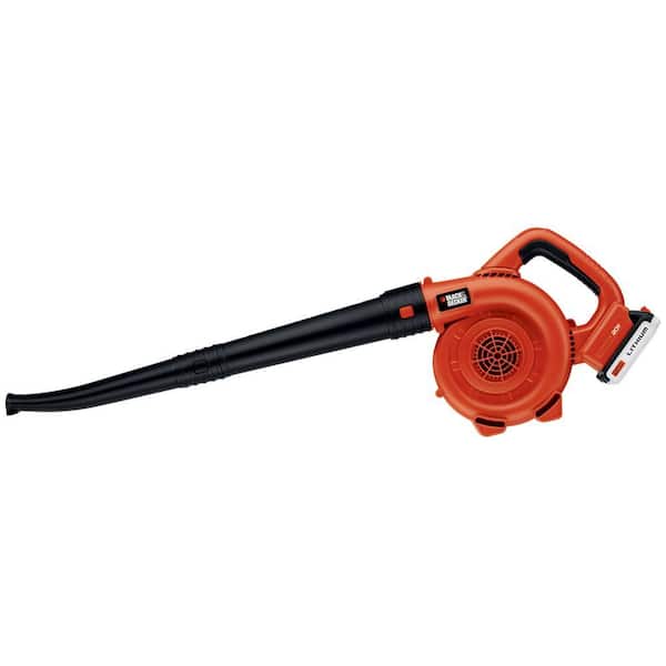 BLACK+DECKER 120 MPH 120 CFM 20-Volt MAX Lithium-Ion Cordless Handheld Leaf Sweeper with 1.5Ah Battery and Charger Included