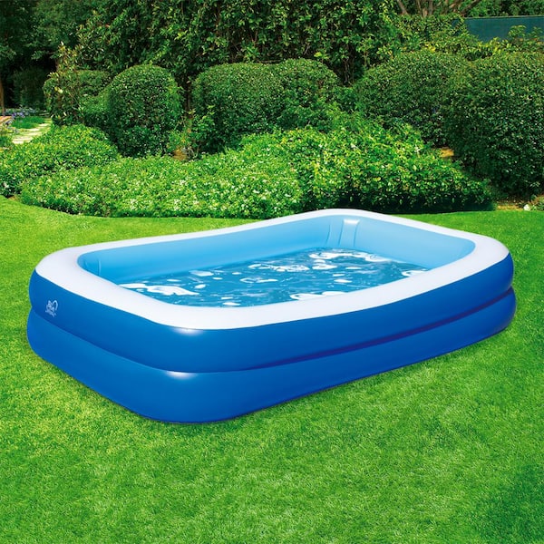 HOT 6-12Ft Round/Rectangle Swimming Paddling Pool Cover Inflatable Easy Fast Set 