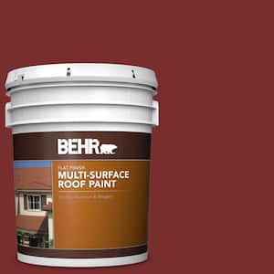 5 gal. #PPU2-02 Red Pepper Flat Multi-Surface Exterior Roof Paint