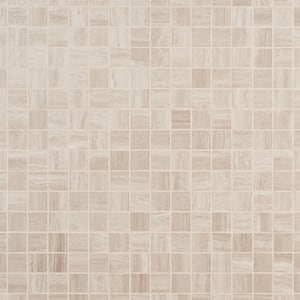 Atlanta Beige 11.69 in. x 11.69 in. Matte Porcelain Mosaic Floor and Wall Tile (0.96 Sq. Ft./Each)