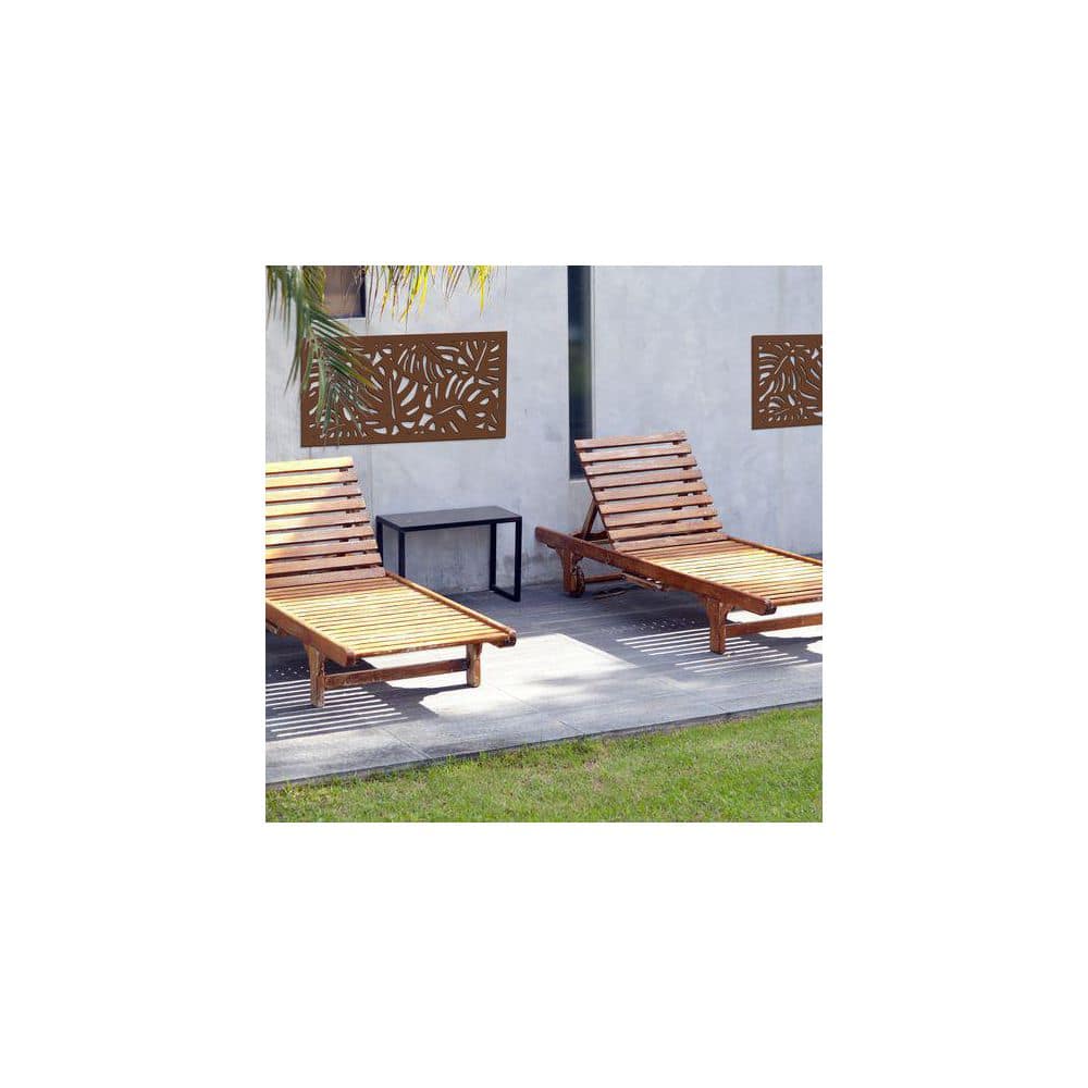 Tropics Espresso Recycled Polymer Decorative Privacy Screen Panel