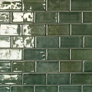 Ivy Hill Tile Delphi Subway Deep Emerald 3 in. x 6 in. Polished Ceramic ...