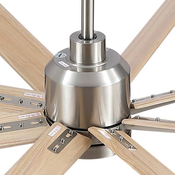 Sevenine Coastal 84 in. Indoor Brushed Nickel Large Windmill