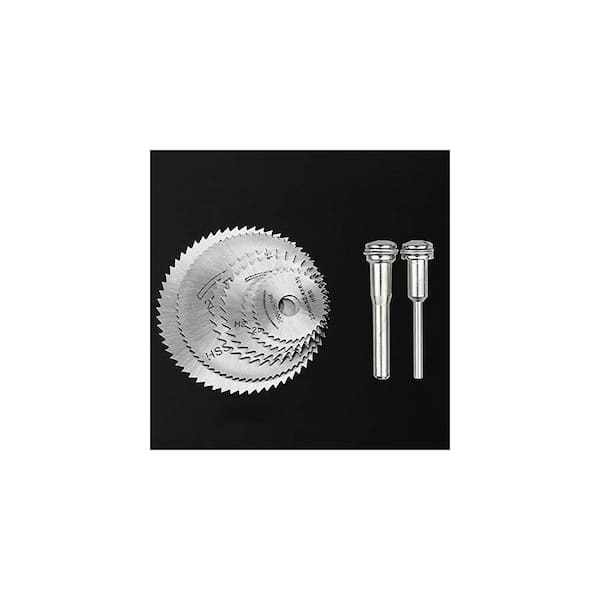 QWORK 10-Pack Cut-Off Wheel Mandrel Holders - 1/8" Shank Arbor For Rotary Tools - High Speed Steel Cutting Accessories