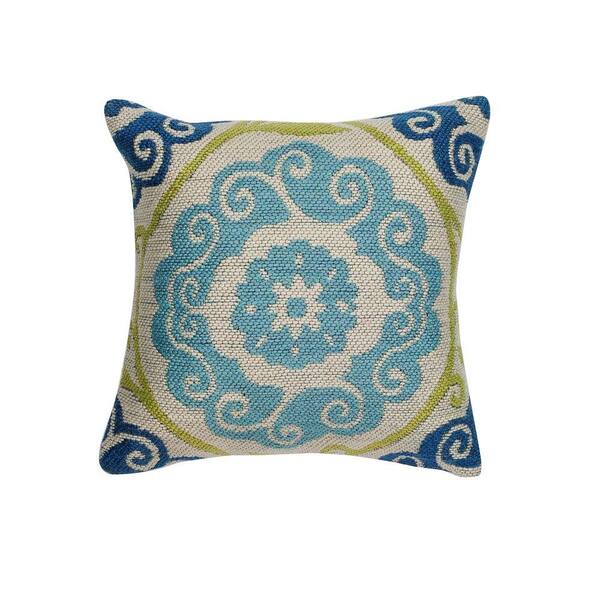 Kas Rugs Waves Blue Decorative Pillow