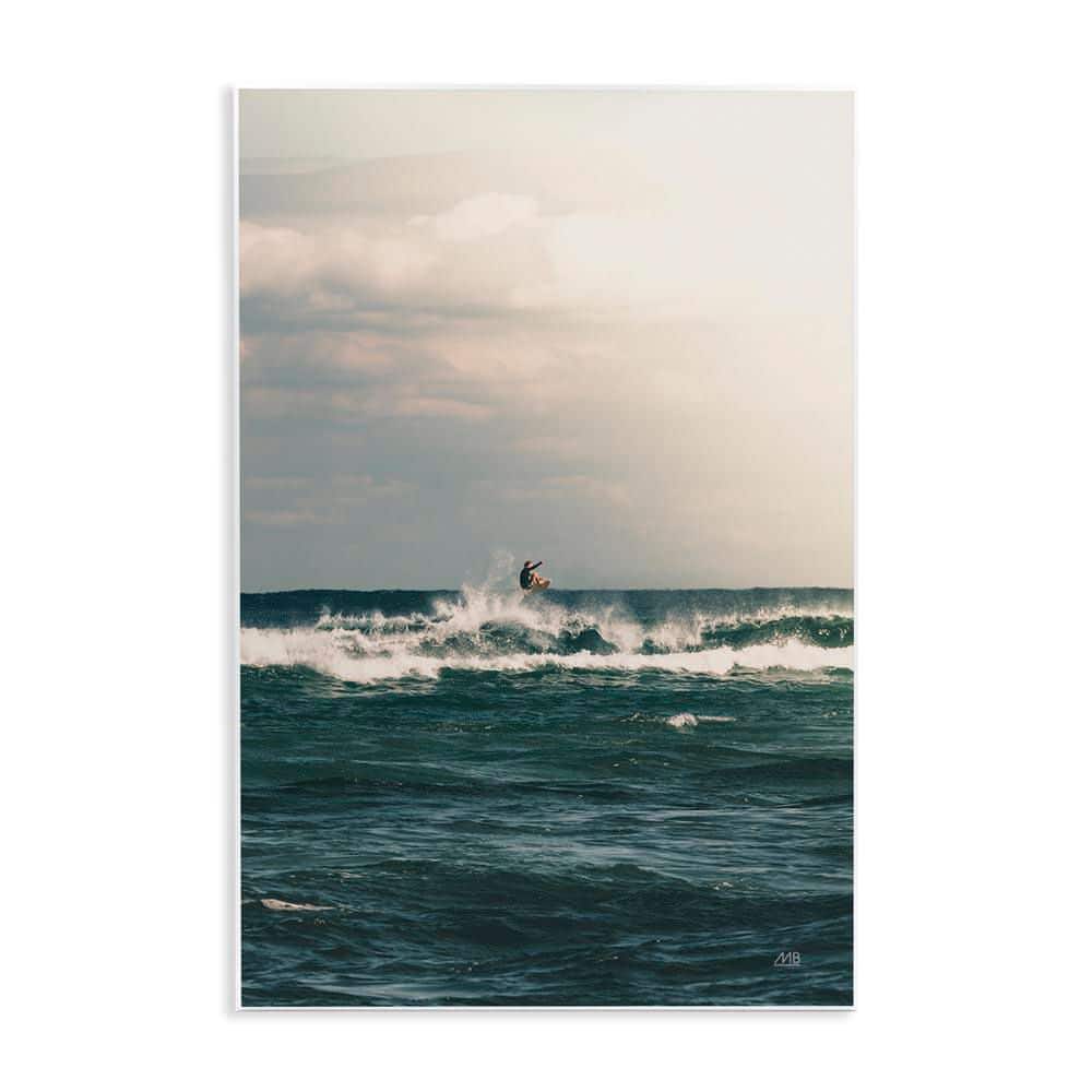 Ride The Tide Surfer by Max Blakesberg Studios Unframed Coastal Graphic Art Print 15 in. x 10 in. price history on PriceWatchPro
