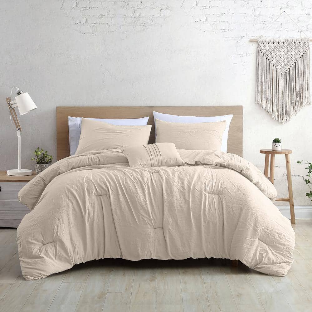 Coconut Full Reversible Down Microfiber Comforter Set