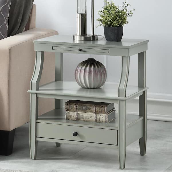 Unbranded Newton Antique Gray Storage Nightstand